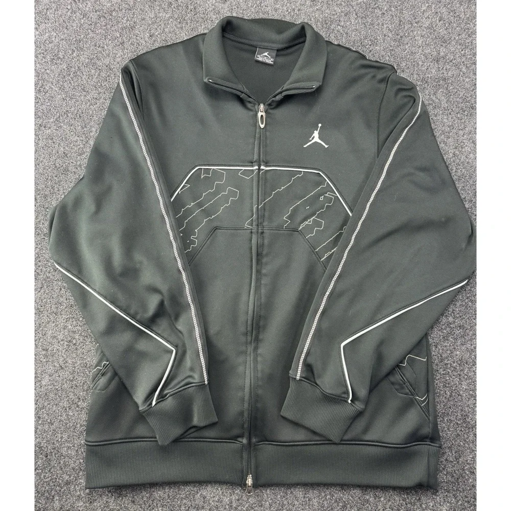 Jordan XX2 Track Jacket Full Zip Black Jumpman Piped Athletic Mens M